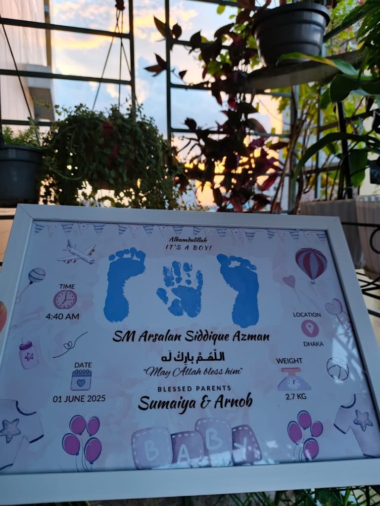 Baby birth announcement